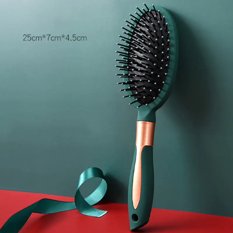 Dark Green Massage Comb for Straight and Curly Hair