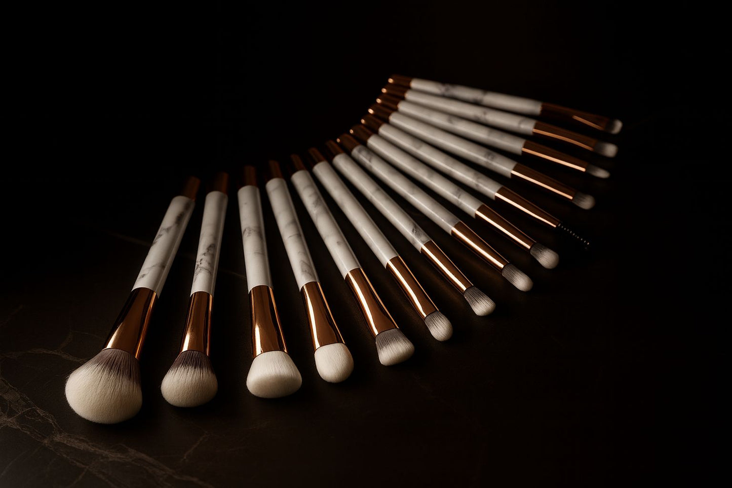 Marble Makeup Brushes Set - Cosmetic Tools