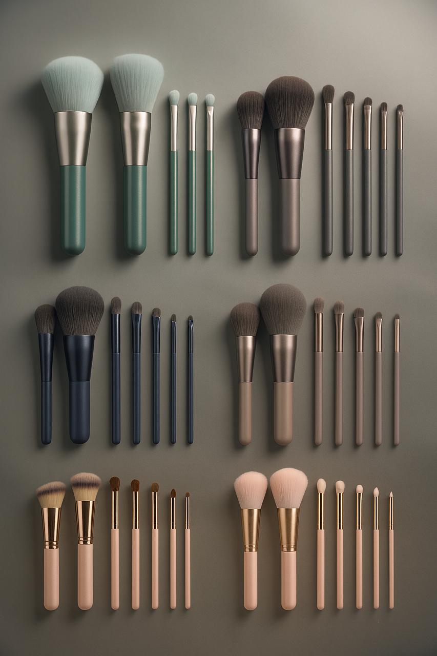 Mini Grape Makeup Brush Set with 7 Brushes