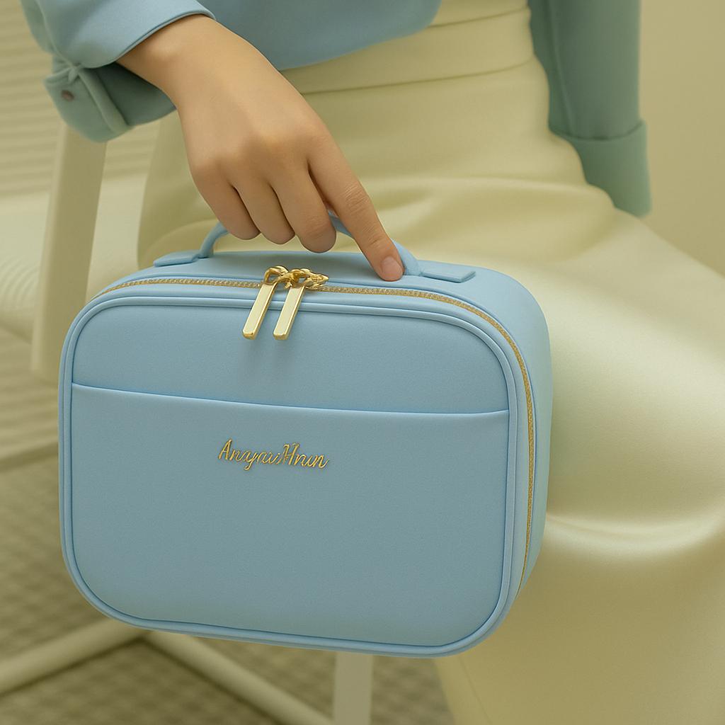 Chic Green Makeup Organizer