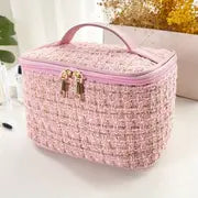 Plaid Chic Spacious Makeup Organizer