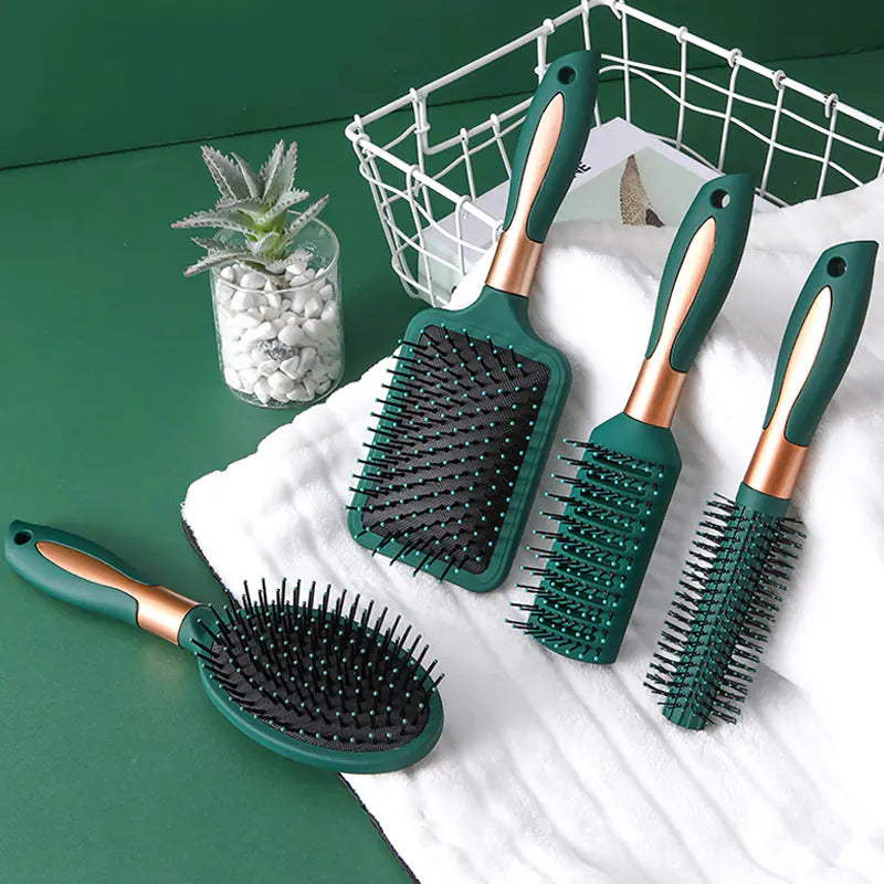 Dark Green Massage Comb for Straight and Curly Hair