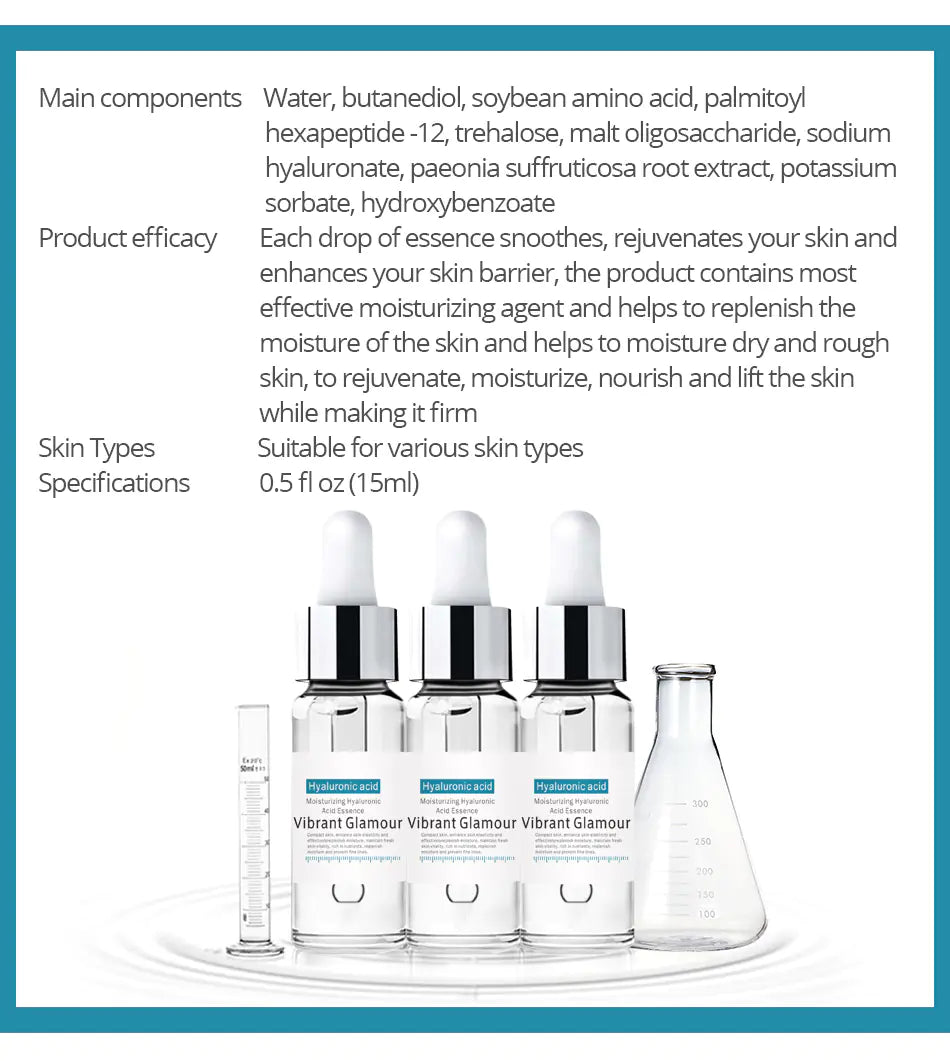 Hyaluronic Acid Serum for Hydration and Pore Tightening