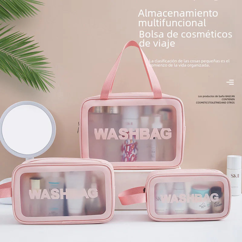 High-Capacity Waterproof PU Beauty Organizer