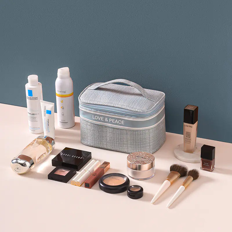Chic Plaid Cosmetic Travel Case