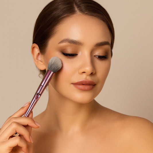 10 Long Handle Thumbprint Makeup Brushes