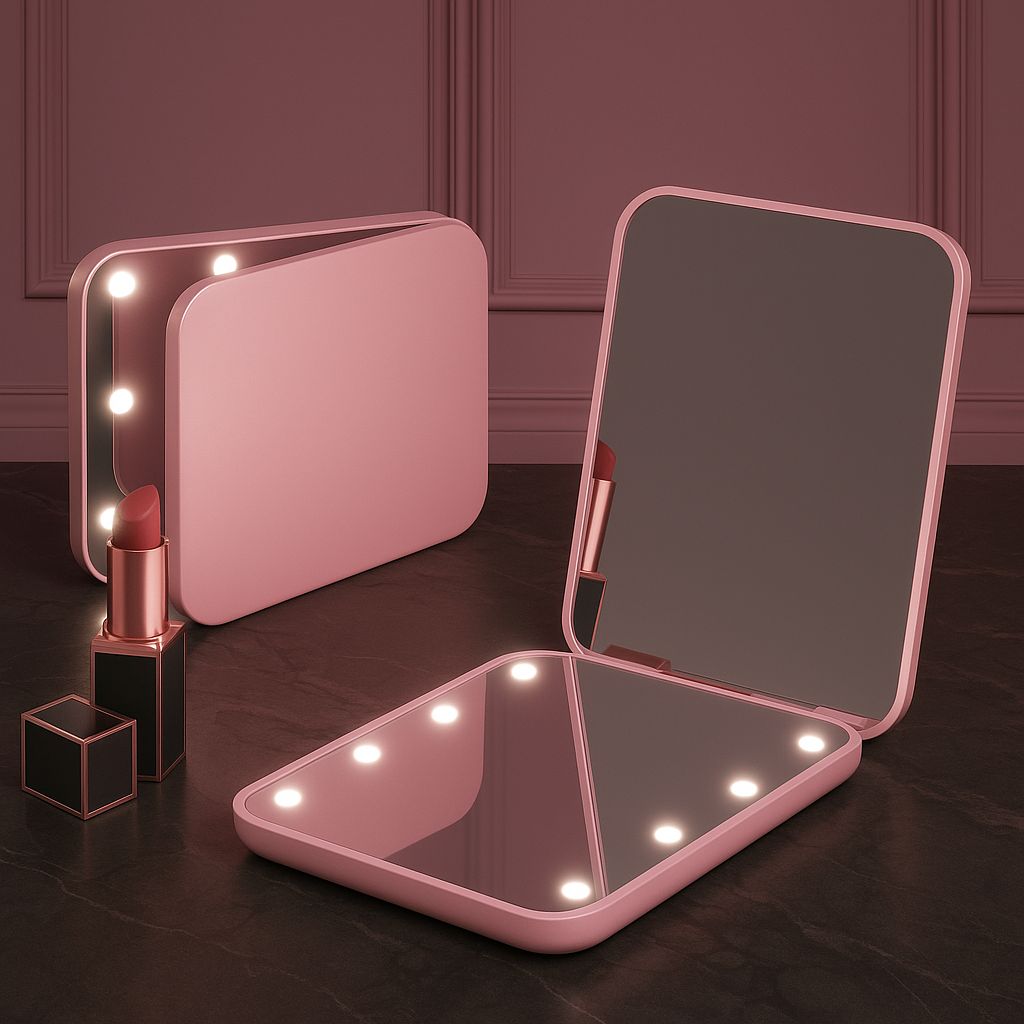 GlowFold LED Makeup Mirror