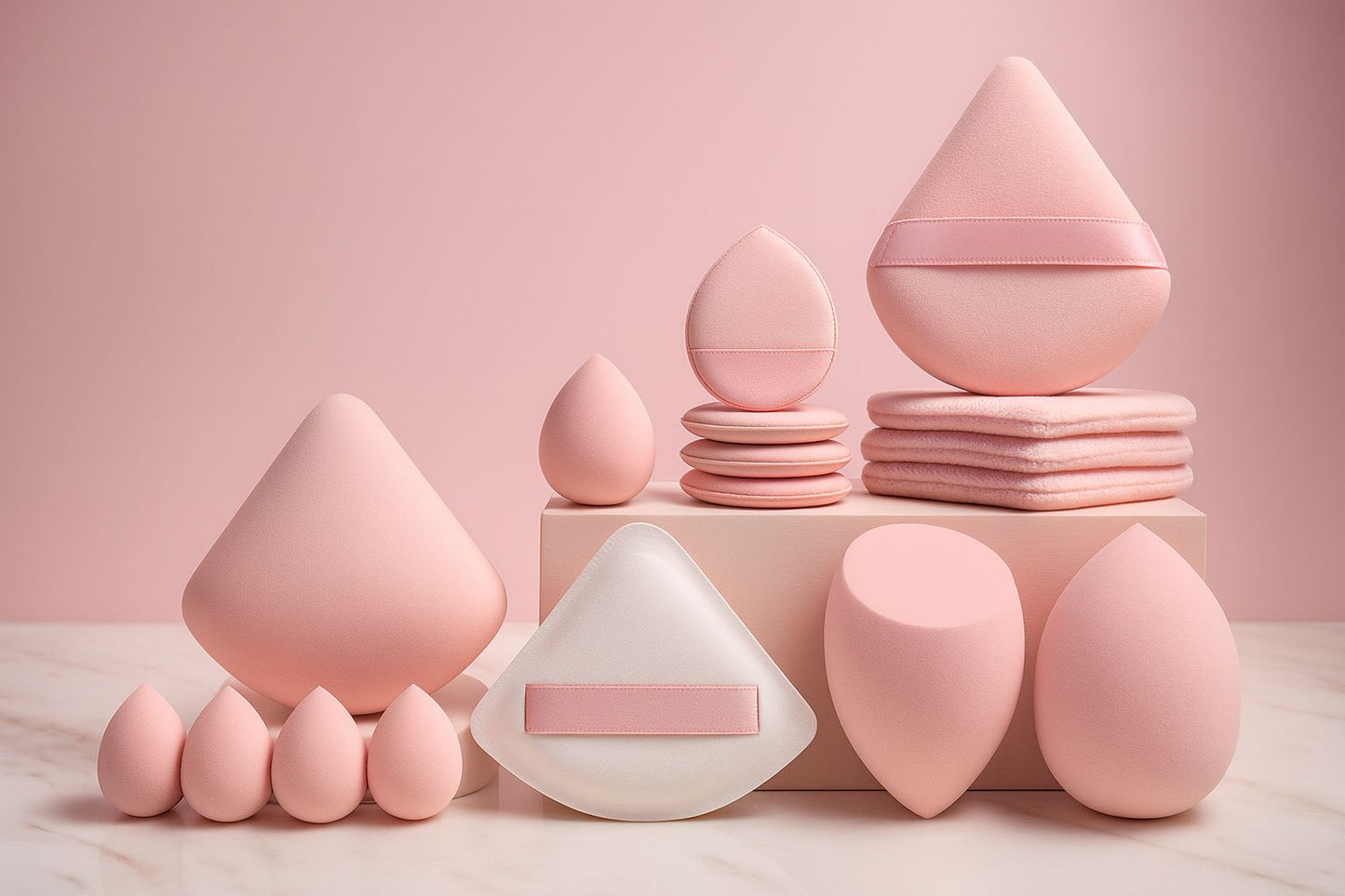 Spa Face Care Headband & Mini Makeup Sponge Set