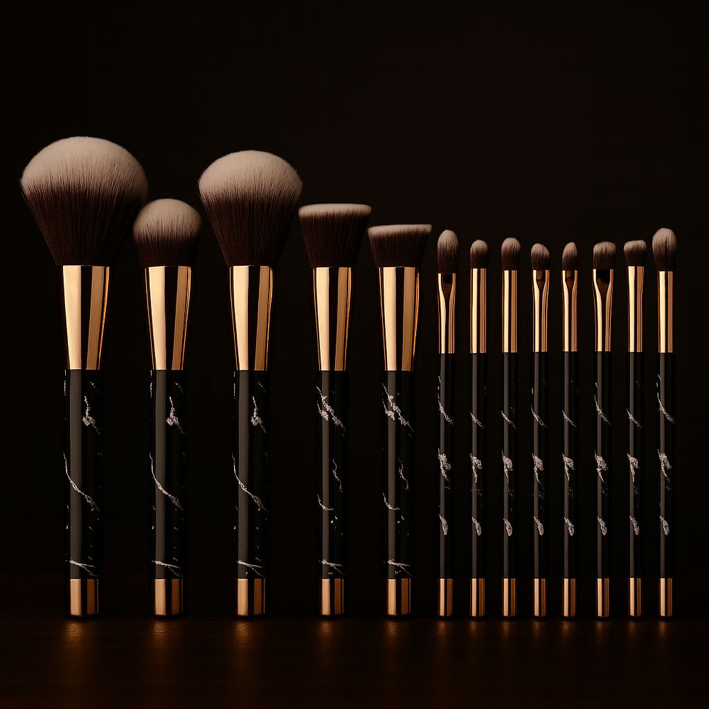 Marble Makeup Brushes Set - Cosmetic Tools
