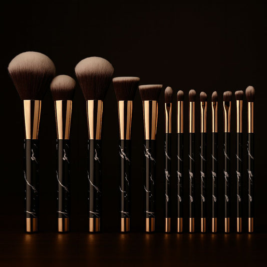 Marble Makeup Brushes Set - Cosmetic Tools
