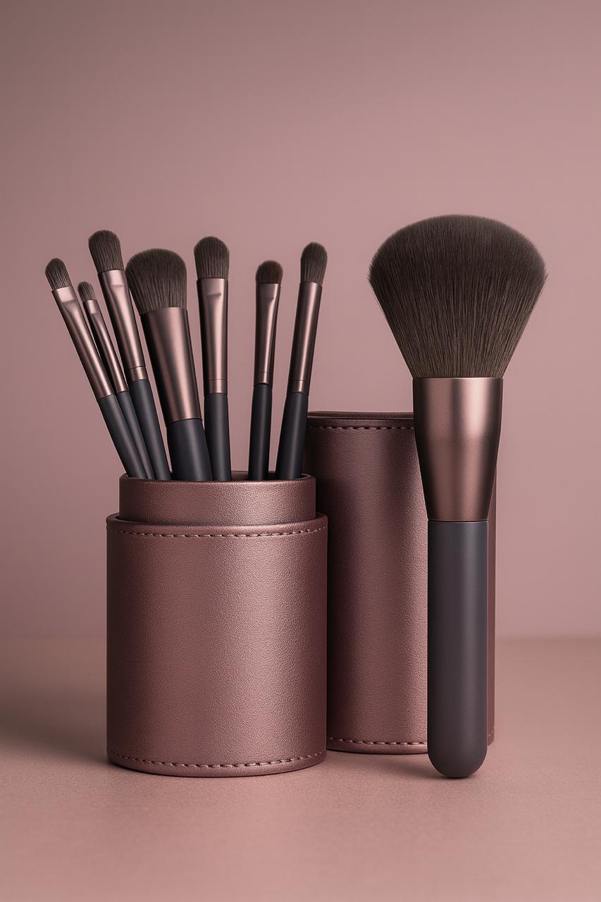 Mini Grape Makeup Brush Set with 7 Brushes