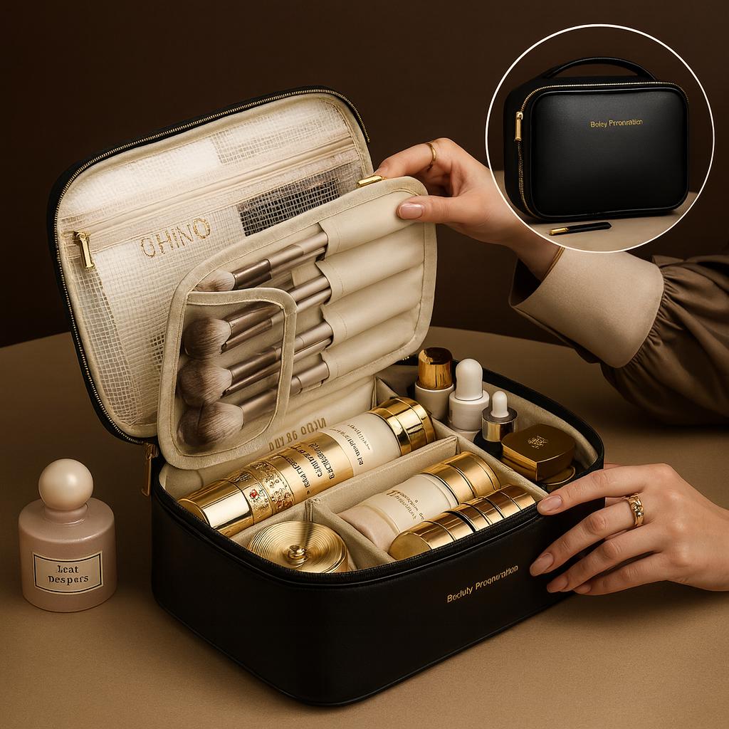 High-Capacity Chic Makeup Organizer