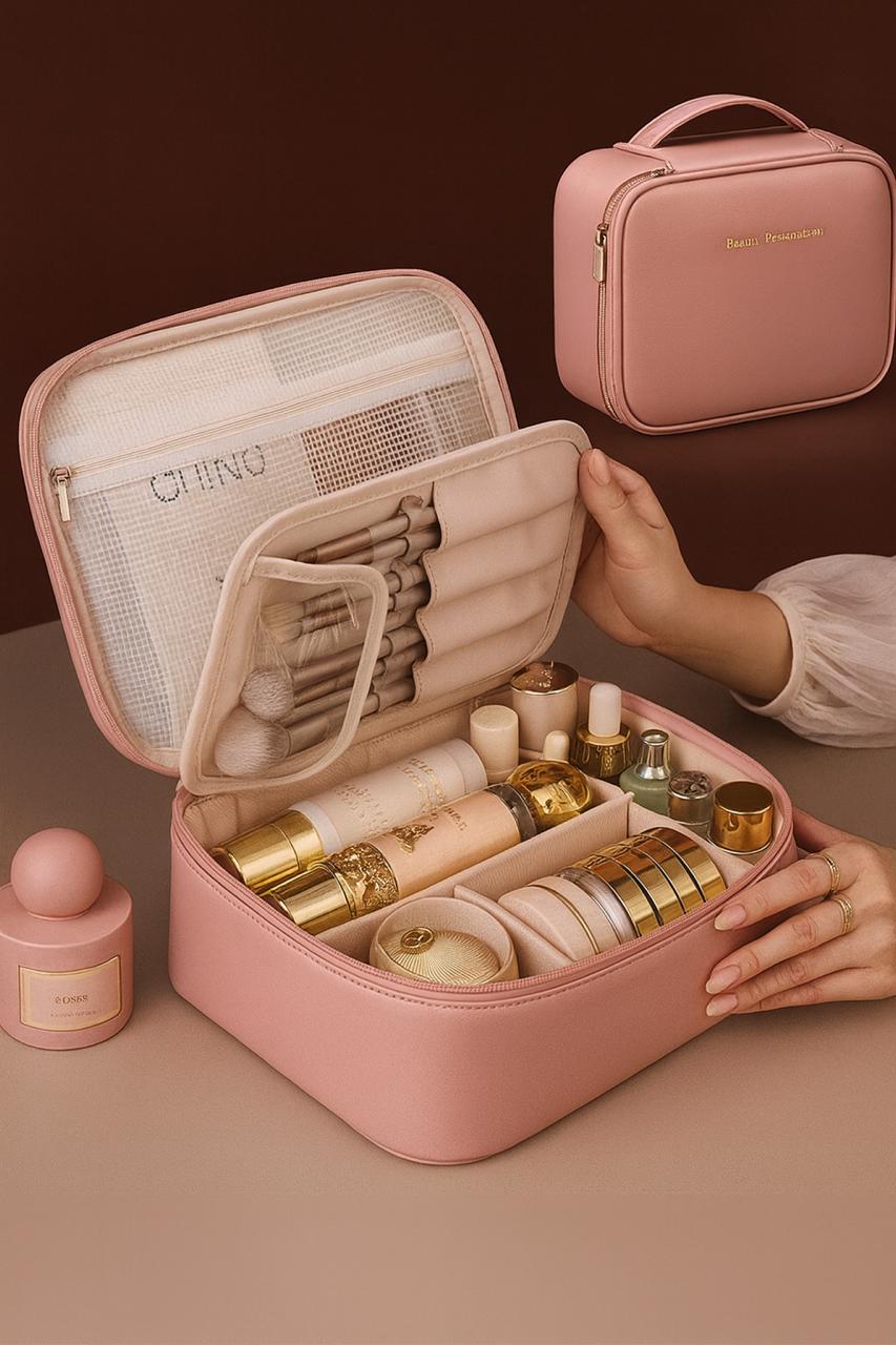 High-Capacity Chic Makeup Organizer