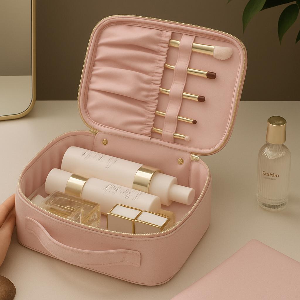 Chic Green Makeup Organizer