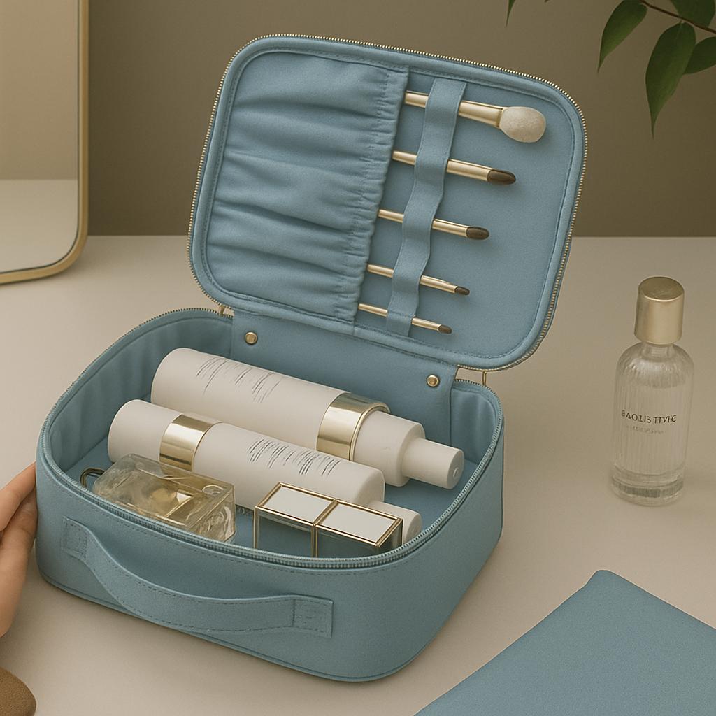 Chic Green Makeup Organizer