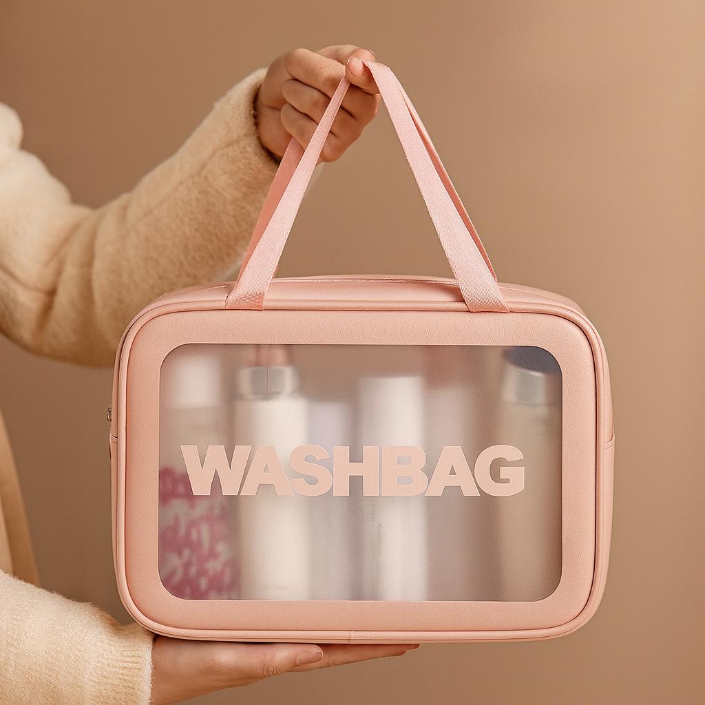 High-Capacity Waterproof PU Beauty Organizer