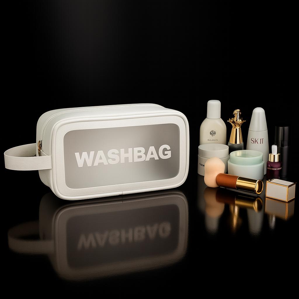 High-Capacity Waterproof PU Beauty Organizer
