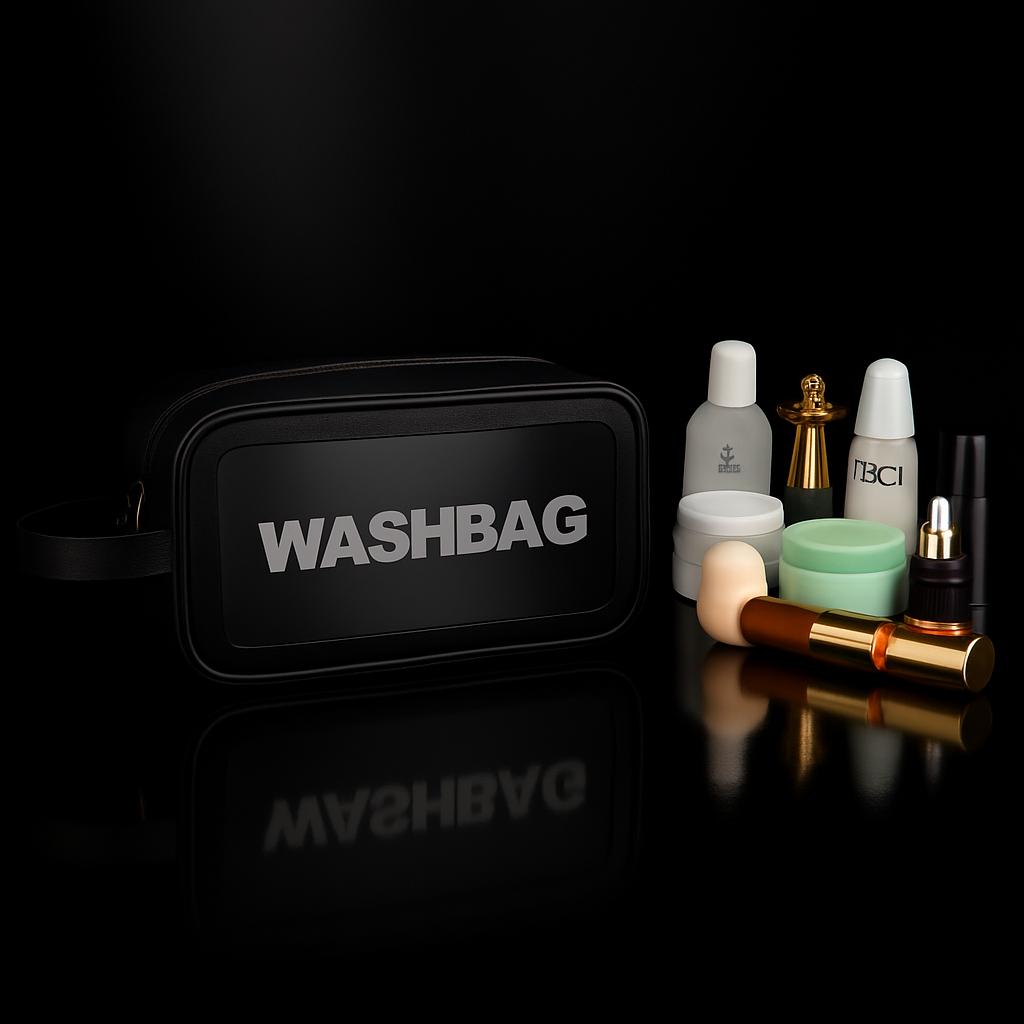 High-Capacity Waterproof PU Beauty Organizer