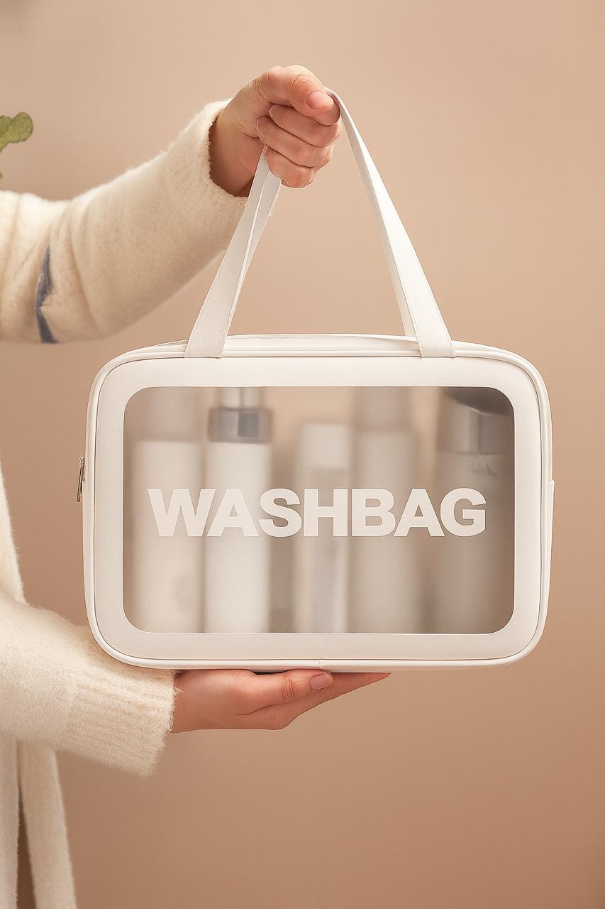 High-Capacity Waterproof PU Beauty Organizer