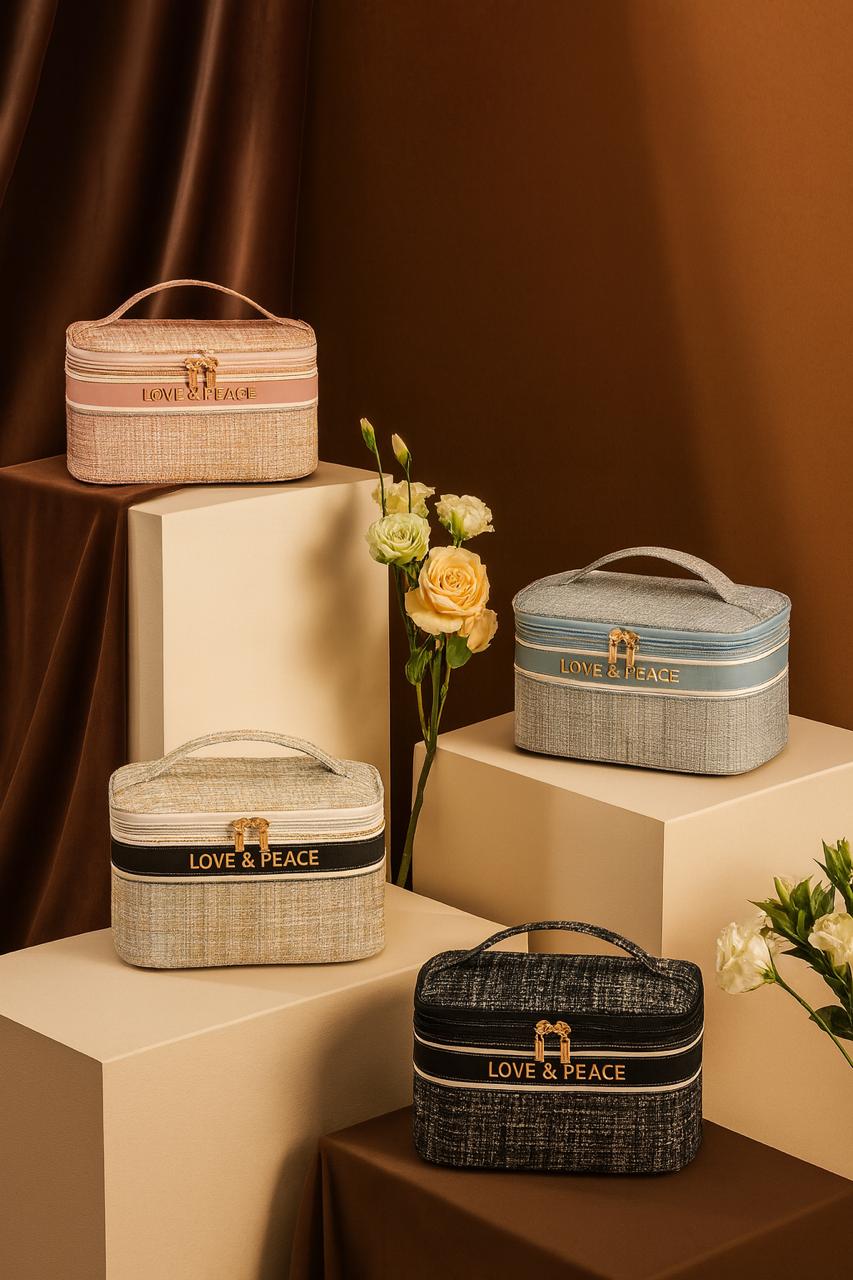 Chic Plaid Cosmetic Travel Case