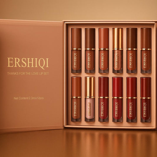 12 pcs Moisturizing Velvet Matte Lipstick Gift Box