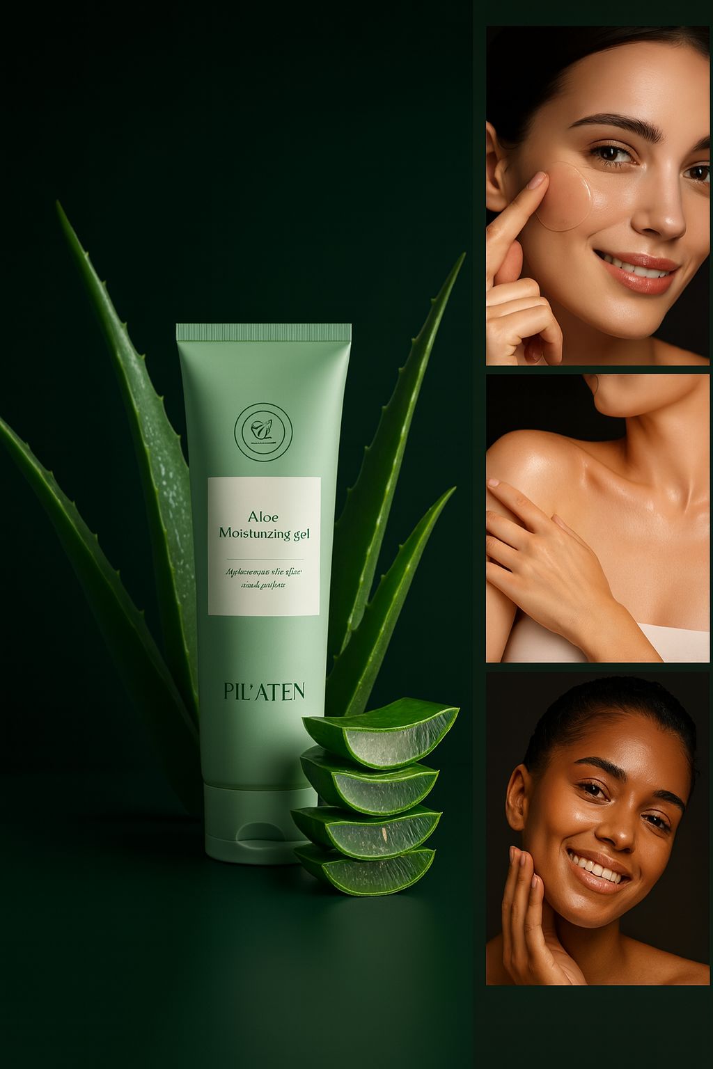 Aloe Gel for Face Moisturizing and Refreshing Care