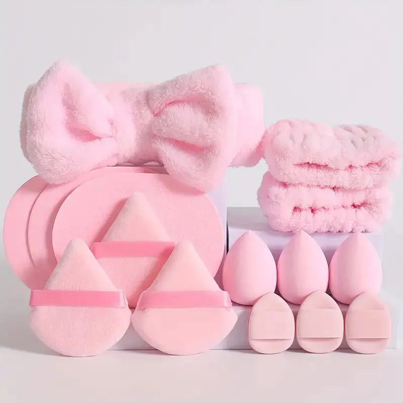 Spa Face Care Headband & Mini Makeup Sponge Set