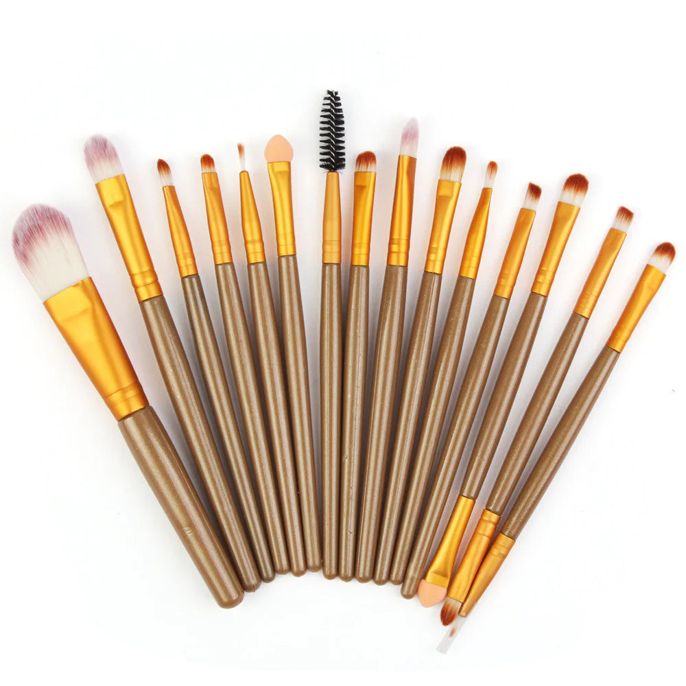 Luxury 15-Piece Professional Makeup Brush Set