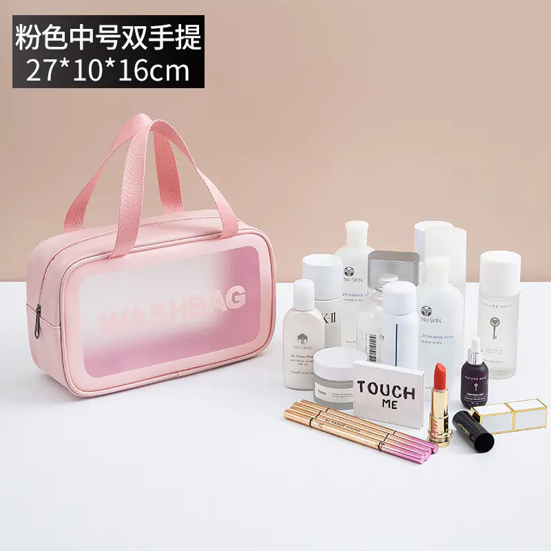 High-Capacity Waterproof PU Beauty Organizer