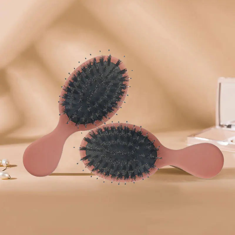 Elegant Travel Hairbrush for Knot-Free Hair