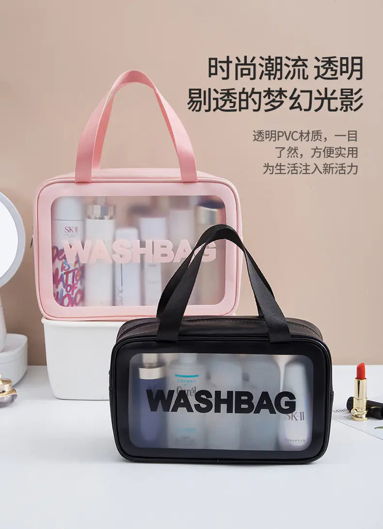 High-Capacity Waterproof PU Beauty Organizer