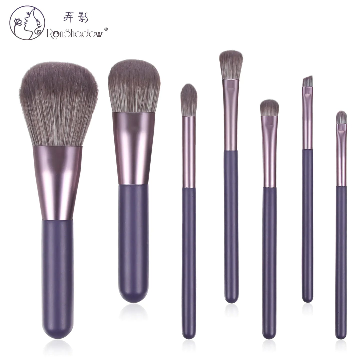 Mini Grape Makeup Brush Set with 7 Brushes