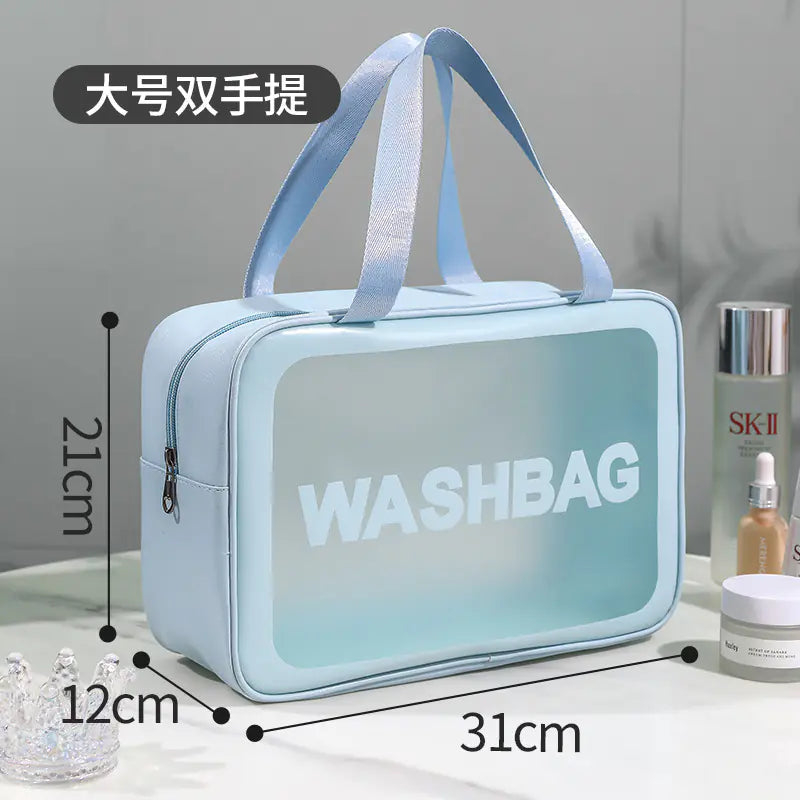 High-Capacity Waterproof PU Beauty Organizer