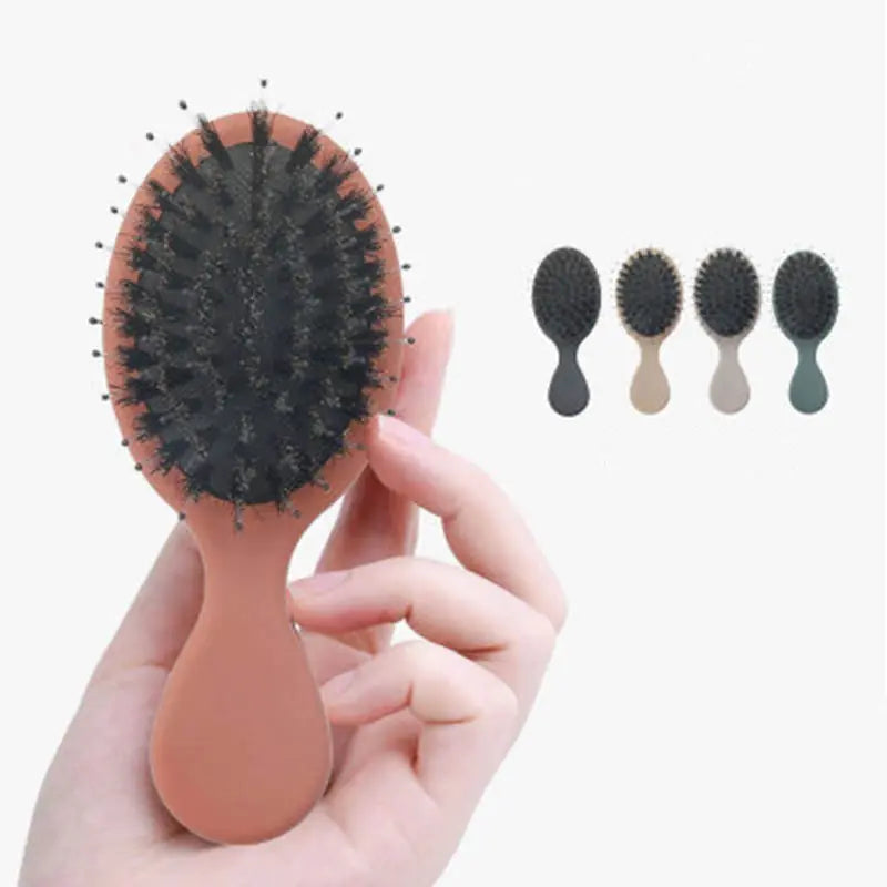 Elegant Travel Hairbrush for Knot-Free Hair