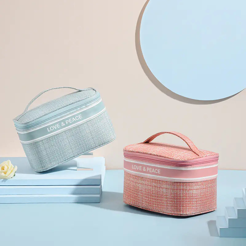 Chic Plaid Cosmetic Travel Case