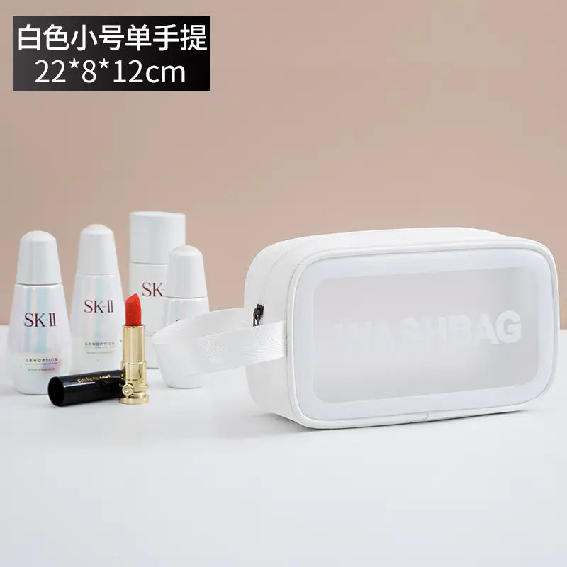 High-Capacity Waterproof PU Beauty Organizer