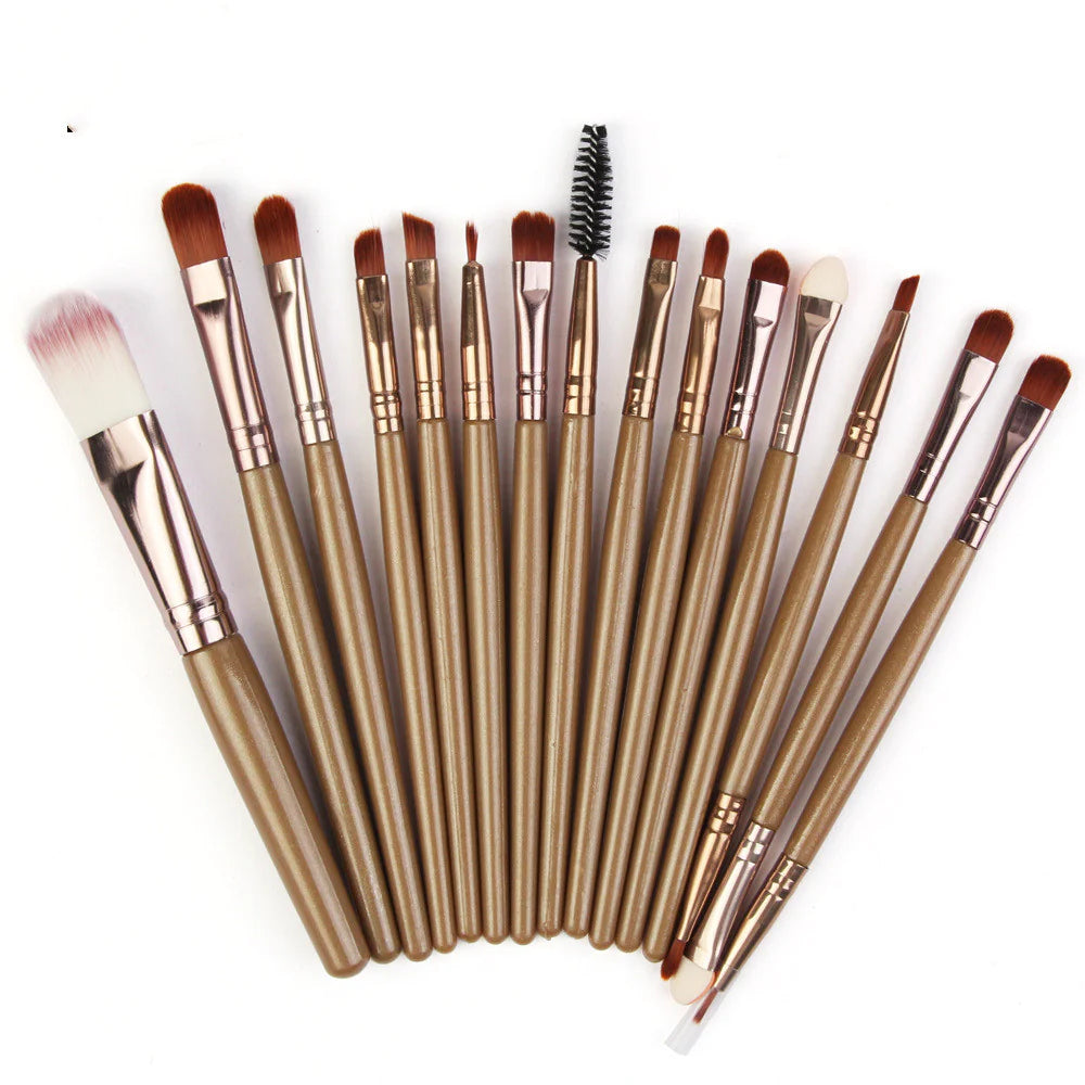 Luxury 15-Piece Professional Makeup Brush Set