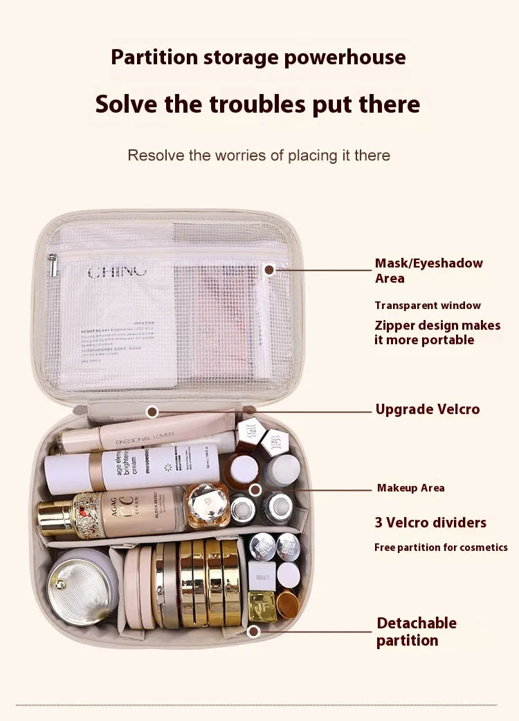 High-Capacity Chic Makeup Organizer