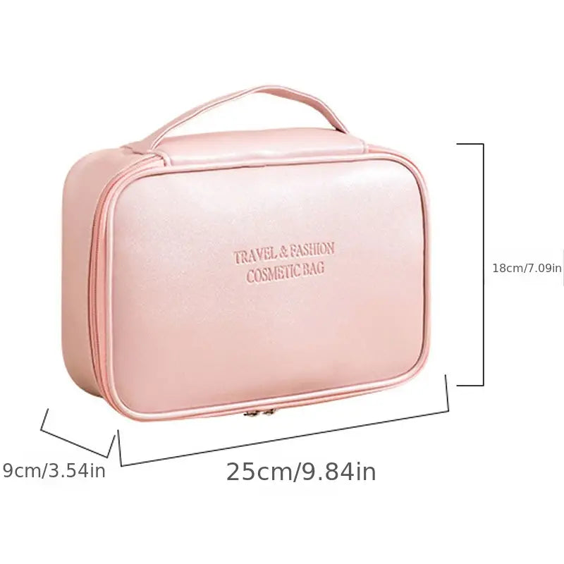 Chic Waterproof Cosmetic Bag - Solid Color