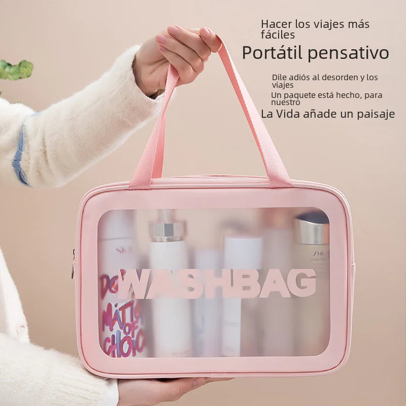 High-Capacity Waterproof PU Beauty Organizer