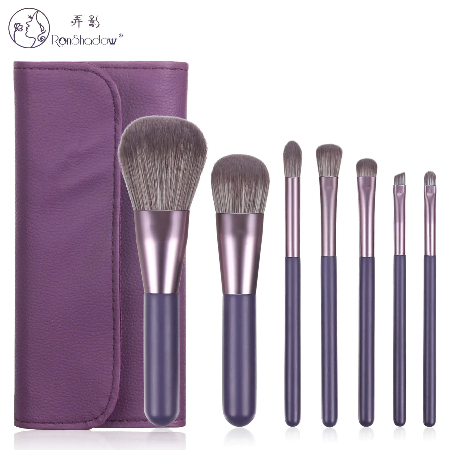 Mini Grape Makeup Brush Set with 7 Brushes
