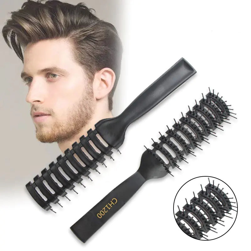 Ribbed Hair Comb for Men and Boys - Salon Styling Tool
