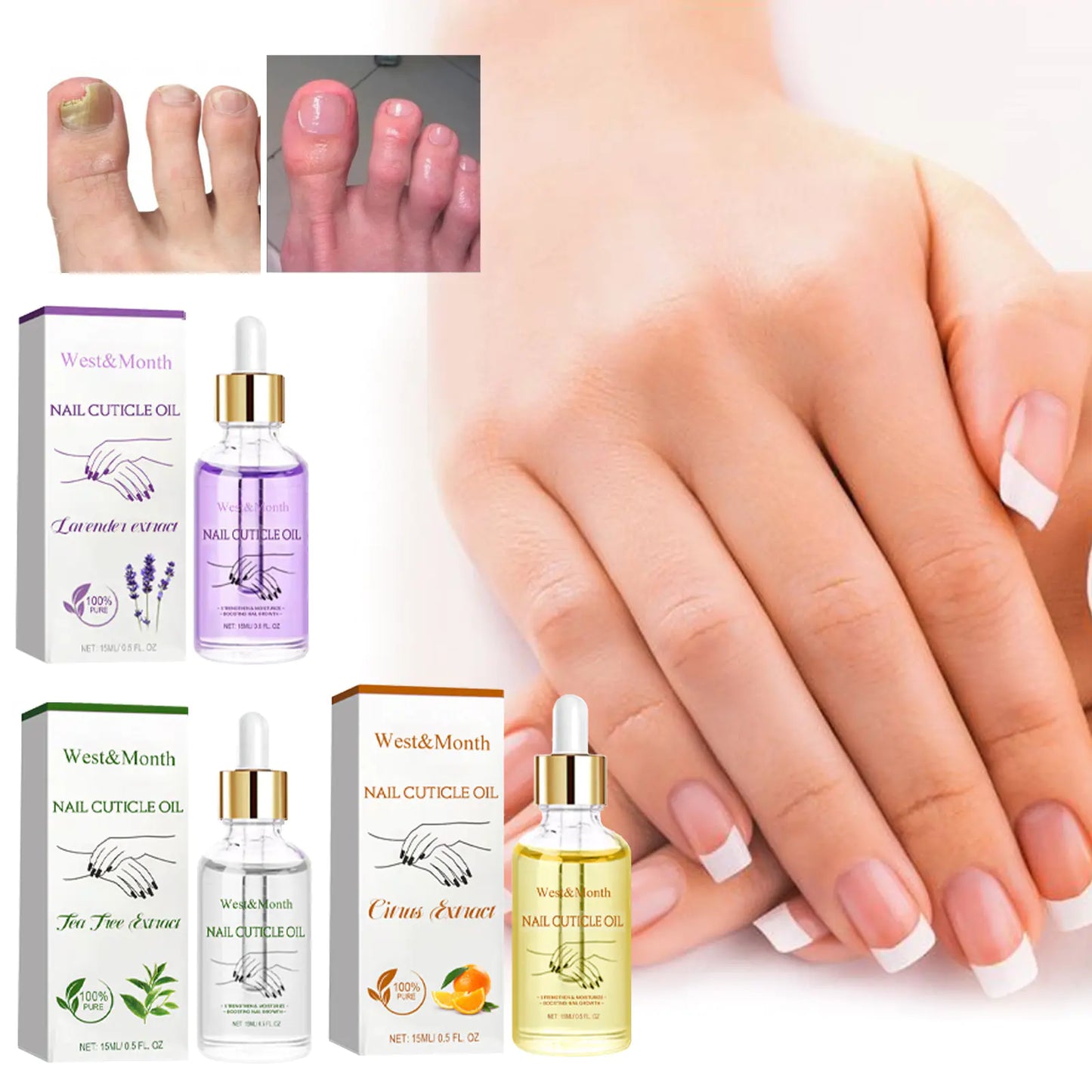 West&Month Nail Strengthening Oil for Healthy Nails