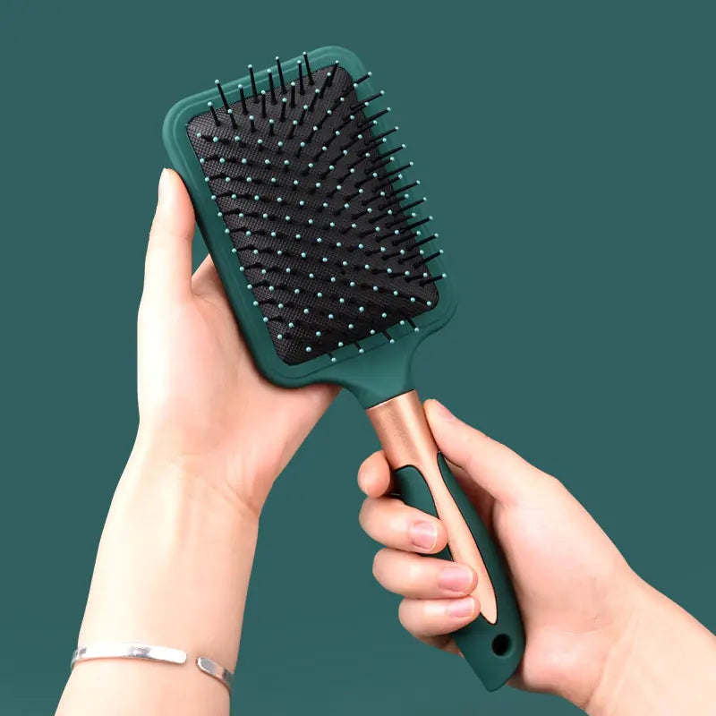 Dark Green Massage Comb for Straight and Curly Hair