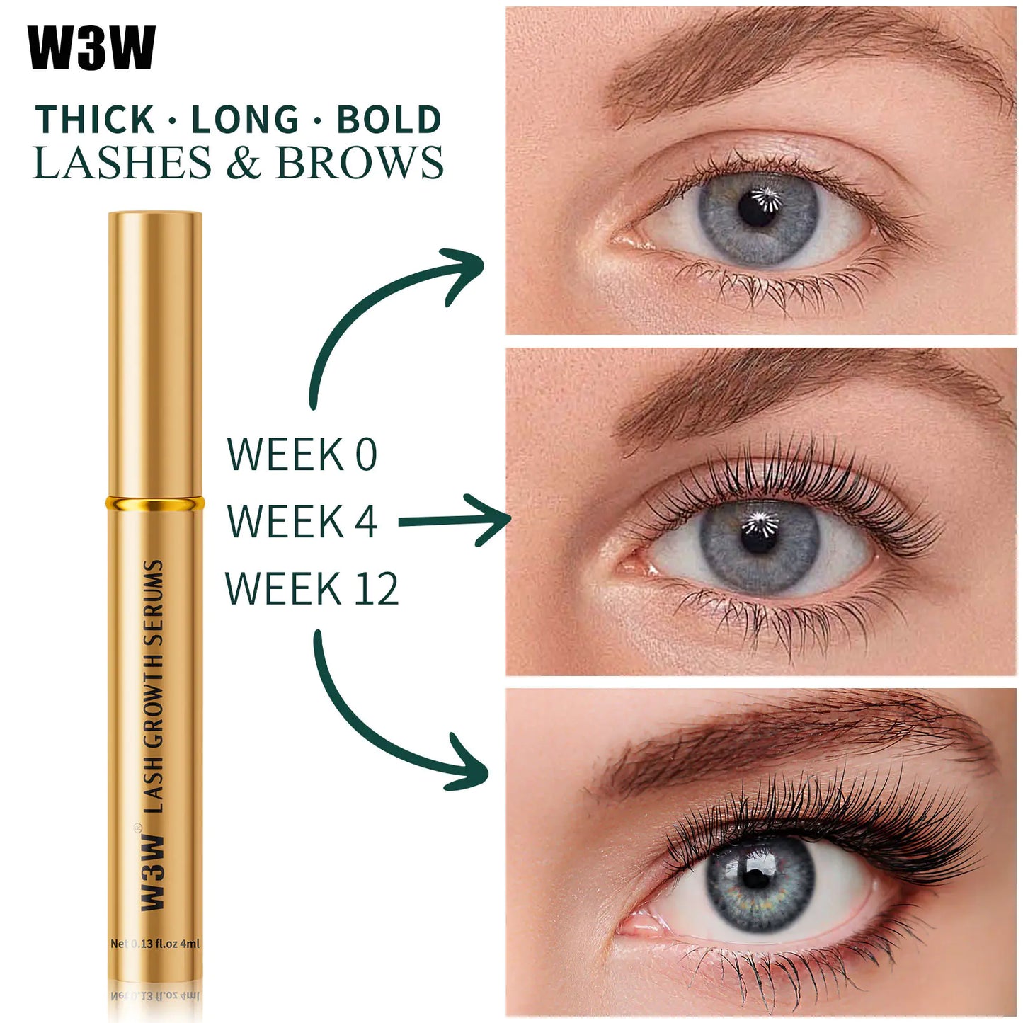ALIVER Eyelash and Eyebrow Growth Serum for Volume