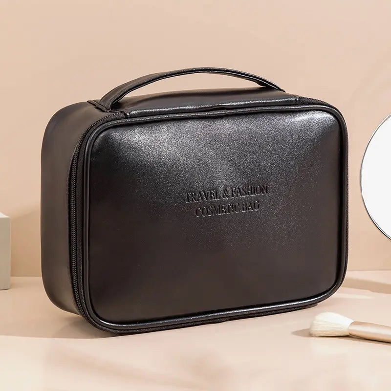 Chic Waterproof Cosmetic Bag - Solid Color