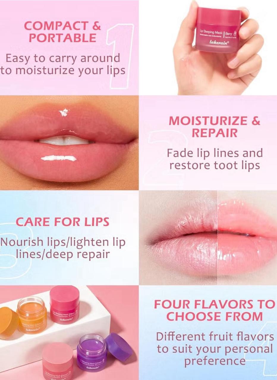 New Sleep Lip Balm Fade Lip Lines Exfoliating Skin Nourishing And Hydrating
