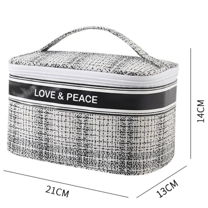 Chic Plaid Cosmetic Travel Case