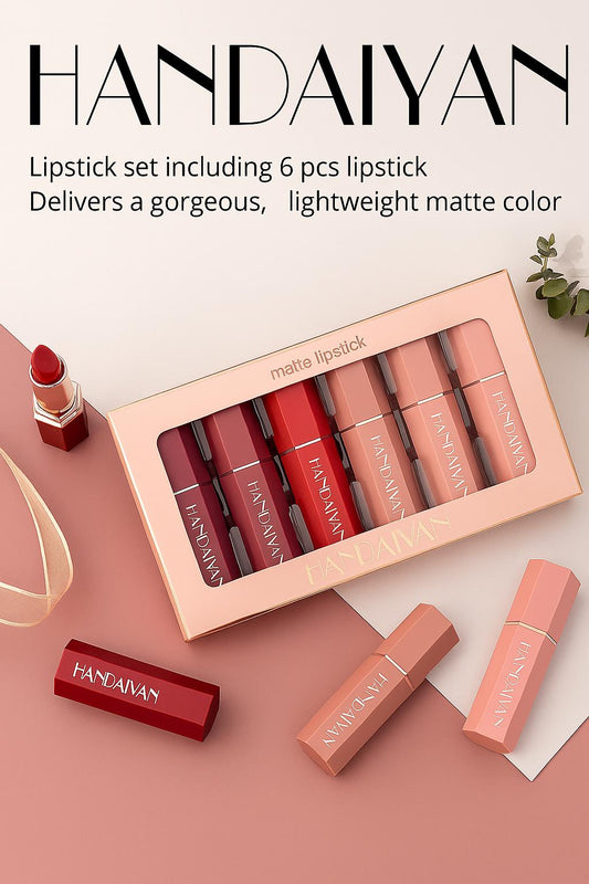 Matte Lipstick Gift Box Set with Non-Stick Formula