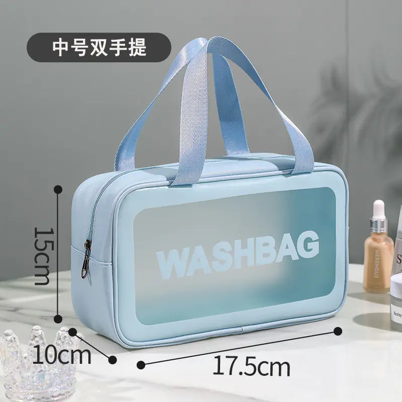 High-Capacity Waterproof PU Beauty Organizer